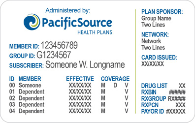 Health Plan ID Card - Member - Health Plan of Nevada